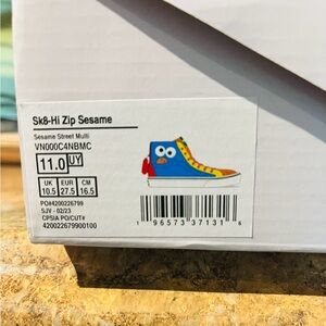 Vans Kids Sk8-Hi Zip Sesame Street Multi-Color Shoes